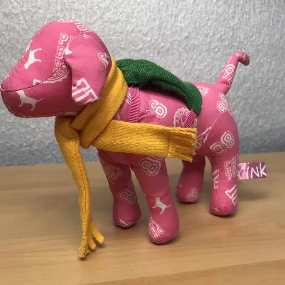 PINK Victoria's Secret Pink Pop Dog With Scarf